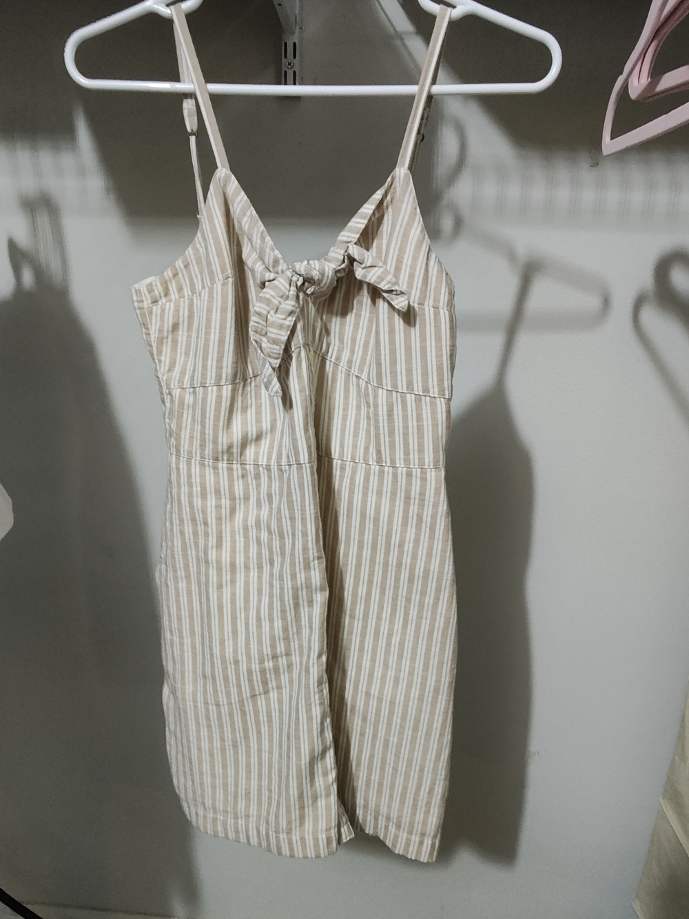 Striped Tie Front Mini Dress